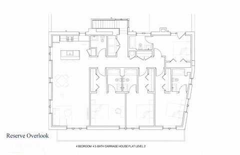 Level 1 4 Bedroom 4.5 Bath Floor Plan at Reserve Overlook Apartments, Integrity Realty, Ohio